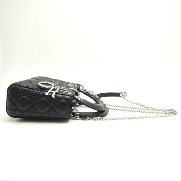 Christian Dior Lady Dior Cannage Black Handbag - Picture 2 of 7